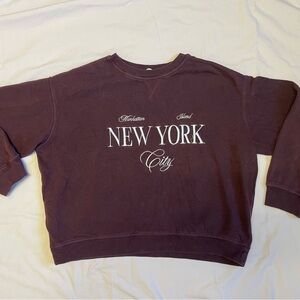 H&M Brown Crew Neck Sweater